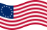 Betsy Ross (EUA 1777-1795)-Bandeira ondulante estática