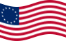 Betsy Ross (EUA 1777-1795)-Bandeira ondulante estática