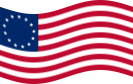 Betsy Ross (EUA 1777-1795)-Bandeira ondulante estática