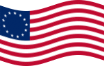 Betsy Ross (EUA 1777-1795)-Bandeira ondulante estática