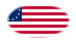 Betsy Ross (EUA 1777-1795)-Bandeira em vinheta oval