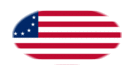Betsy Ross (EUA 1777-1795)-Bandeira em vinheta oval