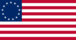 Betsy Ross (EUA 1777-1795)-Bandeira retangular