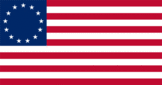 Betsy Ross (EUA 1777-1795)-Bandeira retangular