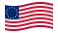 Estados Confederados da América (Betsy Ross) (1776-1795)-Bandeira ondulante