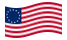 Estados Confederados da América (Betsy Ross) (1776-1795)-Bandeira ondulante