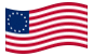 Estados Confederados da América (Betsy Ross) (1776-1795)-Bandeira ondulante