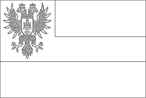 Contorno da bandeira de Chernihiv para colorir
