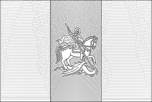 Contorno da bandeira de Kiev para colorir