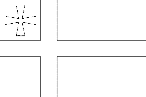 Contorno da bandeira de Volhynia para colorir