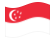 Singapura-Bandeira ondulante