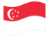 Singapura-Bandeira ondulante