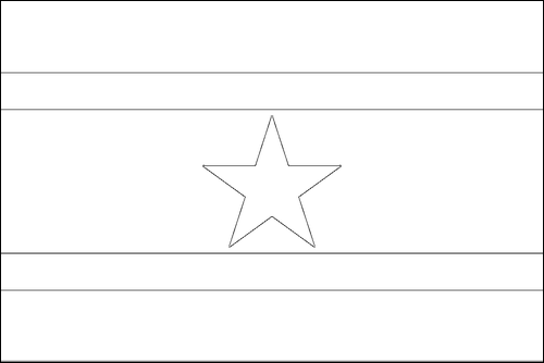 Contorno da bandeira de Suriname para colorir