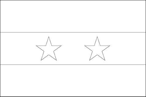 Contorno da bandeira de Síria para colorir
