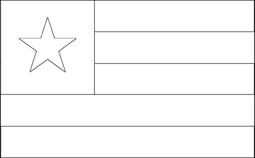 Contorno da bandeira de Togo para colorir