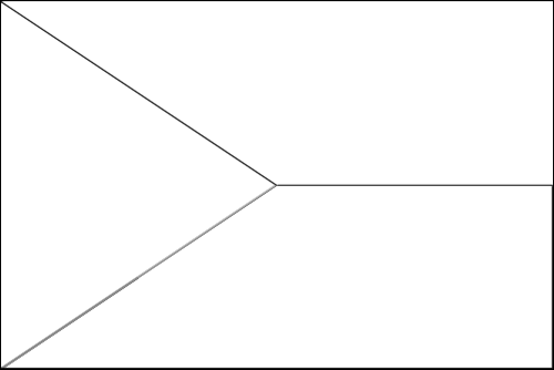 Contorno da bandeira de República Checa para colorir
