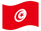Bandeira animada Tunísia