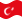Turquia-Bandeira ondulante estática