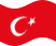 Turquia-Bandeira ondulante estática