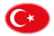 Turquia-Bandeira em vinheta oval