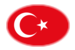 Turquia-Bandeira em vinheta oval