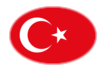 Turquia-Bandeira em vinheta oval