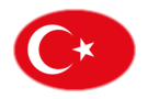 Turquia-Bandeira em vinheta oval