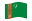 Turquemenistão-Bandeira ondulante