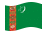 Turquemenistão-Bandeira ondulante
