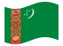 Turquemenistão-Bandeira ondulante