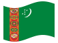 Bandeira animada Turquemenistão
