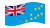 Tuvalu-Bandeira ondulante