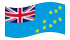 Tuvalu-Bandeira ondulante