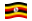 Uganda-Bandeira ondulante