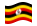 Uganda-Bandeira ondulante