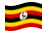 Uganda-Bandeira ondulante