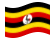 Uganda-Bandeira ondulante