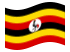Uganda-Bandeira ondulante