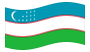 Uzbequistão-Bandeira ondulante