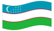 Bandeira animada Uzbequistão