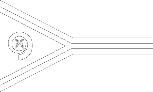 Contorno da bandeira de Vanuatu para colorir