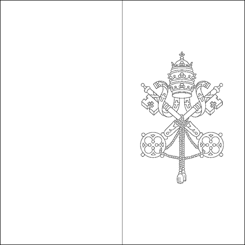 Contorno da bandeira de Cidade do Vaticano / Estado da Cidade do Vaticano para colorir