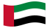 Emirados Árabes Unidos-Bandeira ondulante