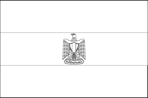 Contorno da bandeira de Egipto para colorir
