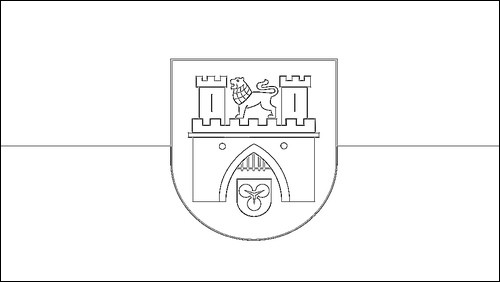 Contorno da bandeira de Hanover para colorir