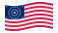 EUA 38 estrelas (1877 - 1890)-Bandeira ondulante