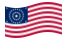 EUA 38 estrelas (1877 - 1890)-Bandeira ondulante