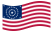 Bandeira animada EUA 38 estrelas (1877 - 1890)