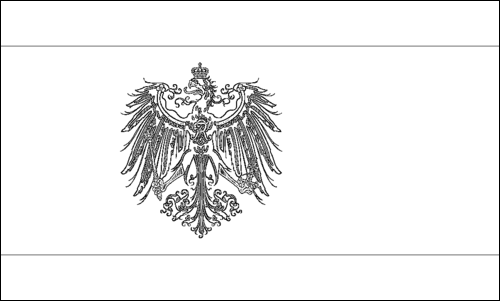 Contorno da bandeira de Prússia (Reino da Prússia) para colorir