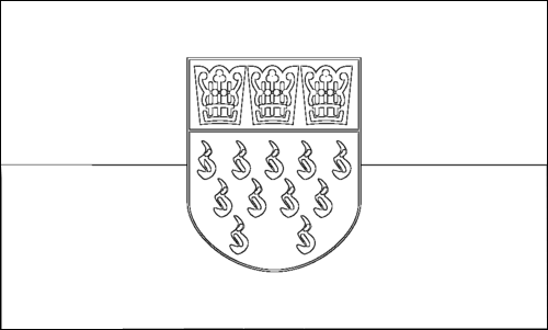 Contorno da bandeira de Colónia para colorir